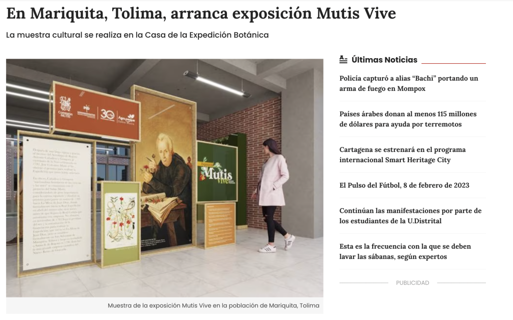 Exposición mutis vive 2022